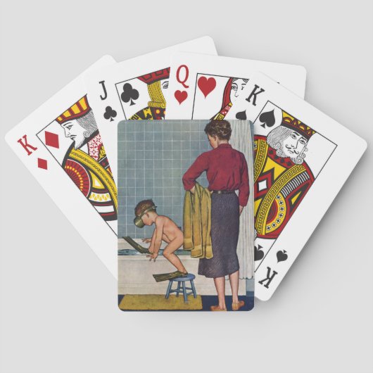 Duiken in bad speelkaarten (Achterkant)