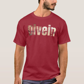 Duiken in surven op t-shirt