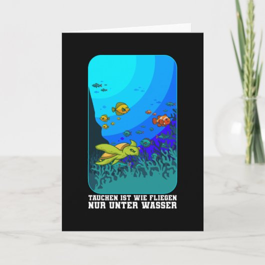 Duiken Is Als Vliegen Duikuitrusting Kaart (Voorkant)