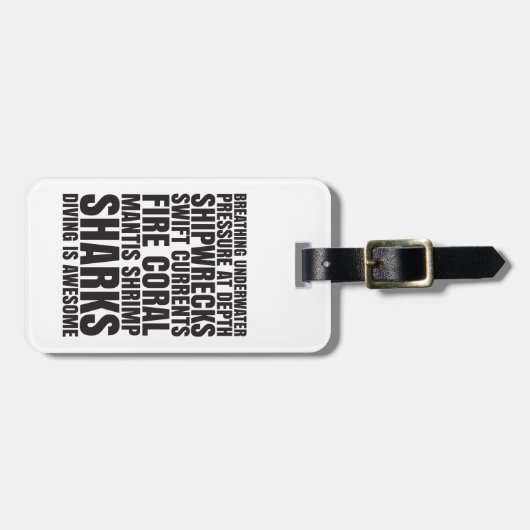 Duiken is Geweldige Bagagelabel (Voorkant horizontaal)