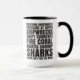 Duiken is niet voor de zwakke Mok