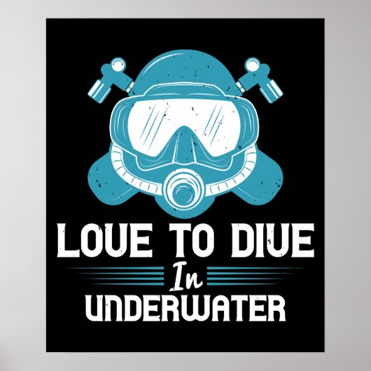 Duiken - Liefde in onderwater duiken Poster (Voorkant)