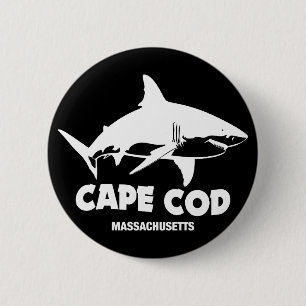 Duiken met grote witte haaien - Cape Cod Ronde Button 5,7 Cm