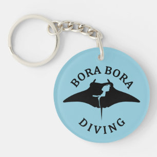 Duiken met mantaroggen bij Bora Bora Sleutelhanger