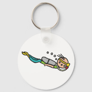 Duiken met persluchtapparatuur sleutelhanger