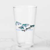 Duiken met Shark Drinkware Set Glas (Voorkant)