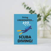 Duiken onder water duiken duiken briefkaart (Staand voorkant)