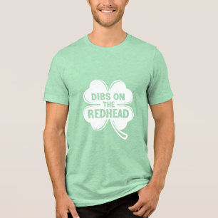 Duiken op de roodharige witte St. Patrick's Day Tri-Blend Shirt