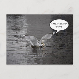Duiken tot diep briefkaart