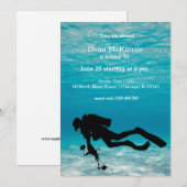 Duiken verjaardagsfeestje kaart (Voorkant / Achterkant)