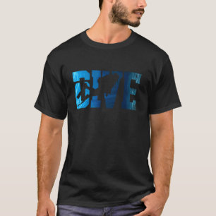 Duiken Vintage Aquatische Duiker Oceaanliefhebber T-shirt