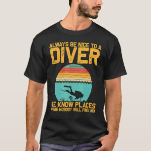 Duiken voor mannen Vrouwen Onderwaterduikers T-shirt