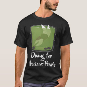 Duiken voor Precious Pearls Groene Melk Thee met T T-shirt