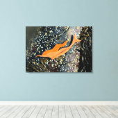 duiken zeemeermin verpakt canvas afdruk (Insitu (Houten vloer))