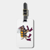 Duikende Hond Bagage Labels (Voorkant verticaal)