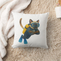 Duikende katten duiken in de zee
