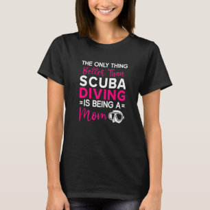 Duikende moeder onderwater oceaan duiker t-shirt