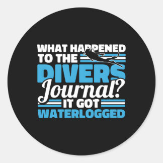 Duiker Duik Scuba Snorkelen Commercieel Duiken Ronde Sticker