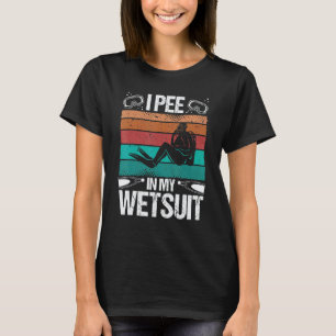 Duiker Humor Ik plas in mijn duikpak Duiken T-shirt