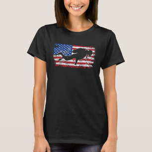 Duiker Ik hou van Scuba-duiken Vlag Amerika T-shirt