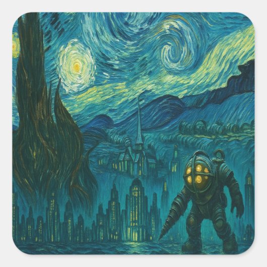 Duiker in de Sticker van Starry City (Voorkant)