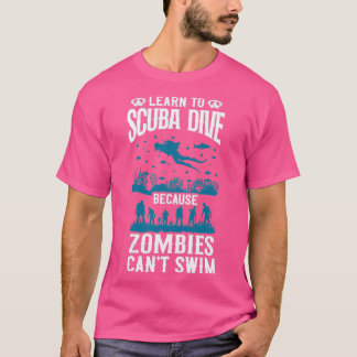 duiker leren scuba duiken Zombies Canx27t S T-shirt