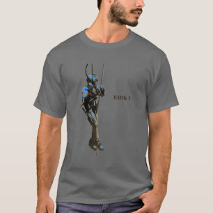 duiker met Mark V duikhelm op een helling T-shirt