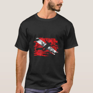 Duiker Onderwater Duik Vlag Vrijduiken Onderwater T-shirt