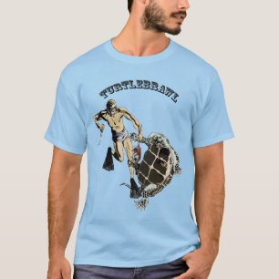  duiker vecht met een schildpad over een kreeft UR T-shirt