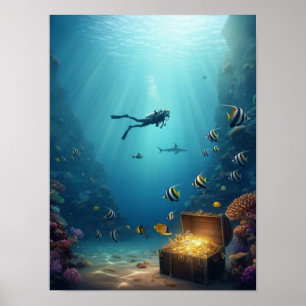 Duiker vindt een schat poster