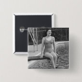 Duikerbord Vierkante Button 5,1 Cm (Voorkant /achterkant)