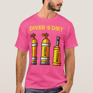 Duikers Dieet Whiskey Lover Scuba Diver Kleding Le T-shirt