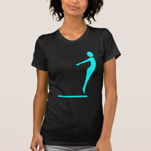 Duikfiguur - Cyaan T-shirt