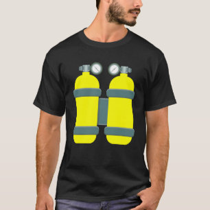 Duikflessen Backprint Halloween Kostuum T-shirt