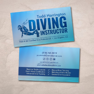 Duikinstructeur - Duikcoach Visitekaartje
