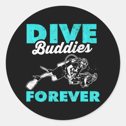 DUIKMAATJES FOREVER duiken Ronde Sticker (Voorkant)