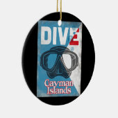  duikmasker op de Caymaneilanden Keramisch Ornament (Rechts)