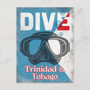  duikmasker van Trinidad en Tobago Briefkaart