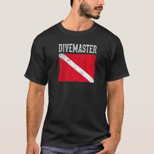Duikmeester Scuba Duikinstructeur Duikvlag Stijl T-shirt