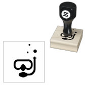 duikpictogramstempel 	rubberstempel (Gestempeld)