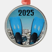 Duikvinnen op het strand Ornament (Voorkant)