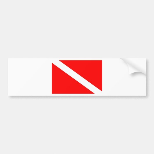 Duikvlag Bumpersticker (Voorkant)