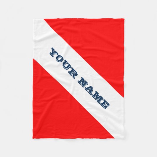 Duikvlag () fleece deken (Voorkant)