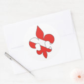 Duikvlag Fleur de lis Ronde Stickers (Envelop)