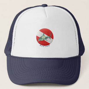 duikvlag haai trucker pet