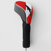 Duikvlag: Haaien Golfheadcover (Schuin)