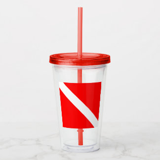 Duikvlag Scuba-duiker Duiker omlaag Acryl Drinkbeker