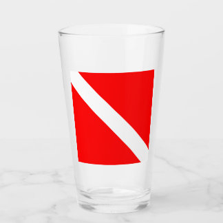 Duikvlag Scuba-duiker Duiker omlaag Glas