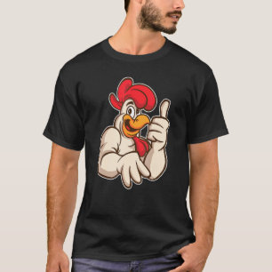 Duim Hoog Hanen Kippenboerderij T-shirt