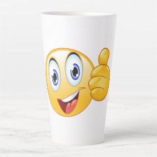 Duim Omhoog Emoji Goed Gedaan Gelukkig Lachend Gez Latte Mok